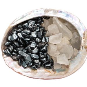 Oplaadsetje Bergkristal en Hematiet split