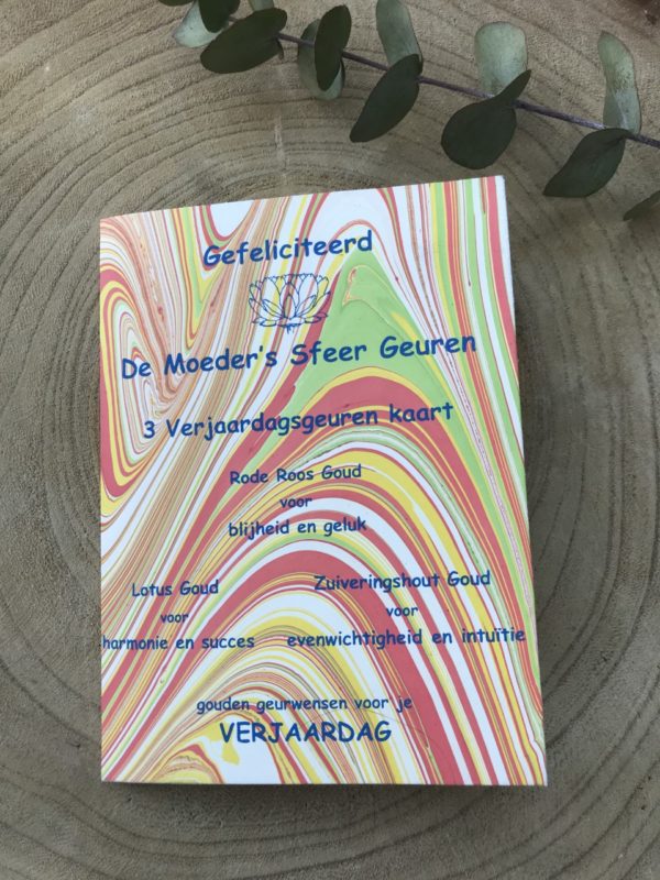 Verjaardag geurenkaart met 3x2 wierookstokjes
