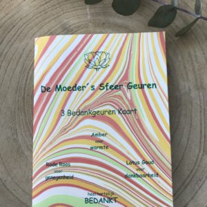 Bedank geurenkaart met 3x2 wierookstokjes