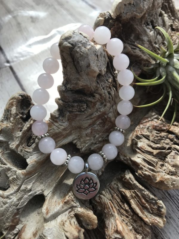 Armband Rozenkwarts Lotus 8 mm
