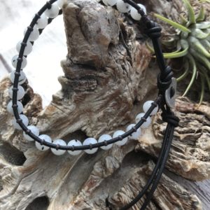 Armband Regenboog Maansteen 6 mm - Afbeelding 2