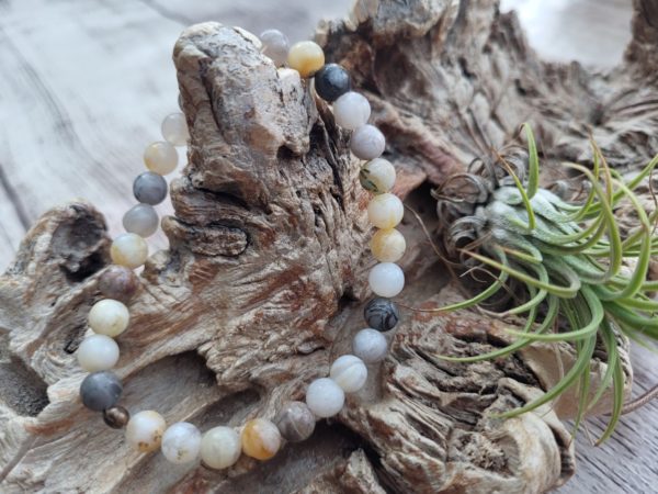 Armband Bamboo Leaf Agaat 6 mm