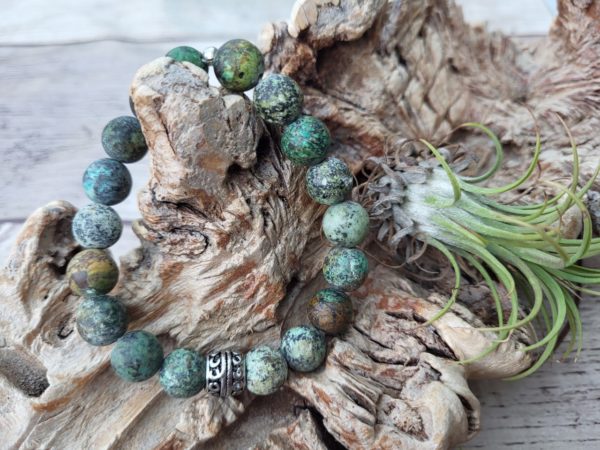 Armband Afrikaanse Turkoois ( Groene Jaspis) 10 mm