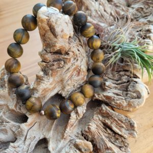 Armband Tijgeroog Frosted 10 mm