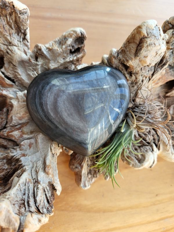 Zilver Obsidiaan Hart nr.2