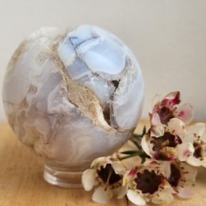 Witte pluim Agaat Bol nr.3 - Afbeelding 2