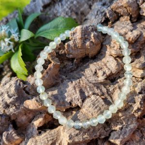 Prehniet armband facet 4 mm