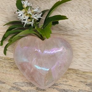Angel aura rozenkwarts hart nr.2