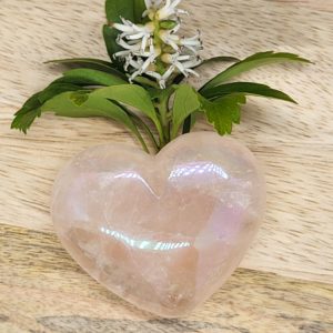 Angel aura rozenkwarts hart nr.3