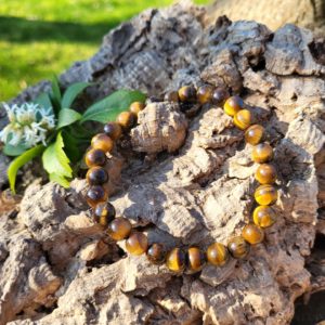 Armband Tijgeroog 8 mm brede pols