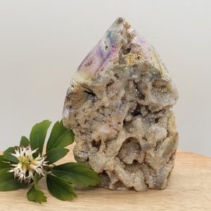 Angel aura roze Amethist punt ruw nr.1